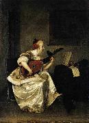 Gerard ter Borch the Younger The Lute Player oil